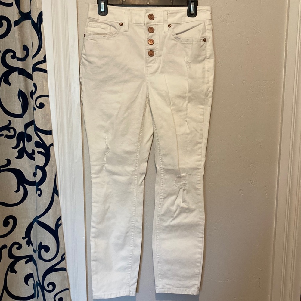 Lauren Conrad Skinny Ankle Distressed Jeans